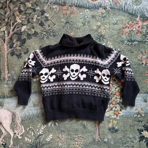 Toddler black Skull Sweater size 4/5